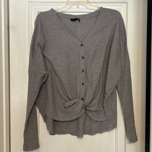 Urban Outfitters Waffle Knit Button-Up Top